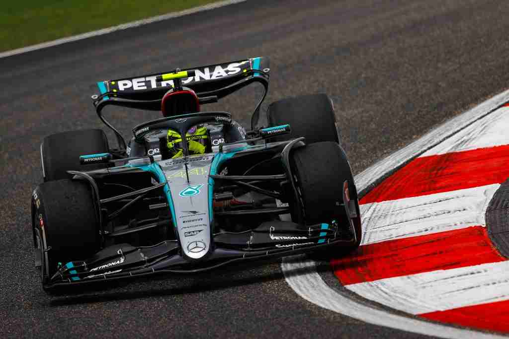 Lewis Hamilton durante o Grande Prêmio da China de 2024 |  Imagens Mercedes/LAT