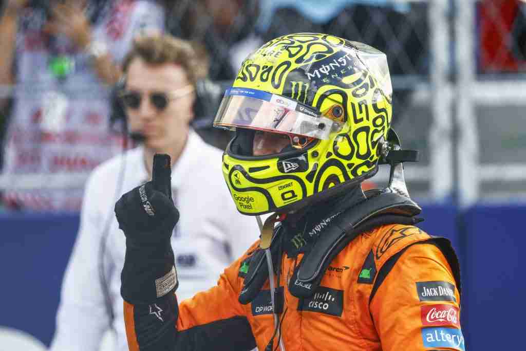 Lando Norris após vencer o GP de Miami de 2024 |  Equipe McLaren F1