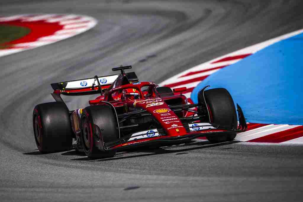 Charles Leclerc durante treinos para o GP da Espanha de 2024 |  Assessoria de Imprensa da Scuderia Ferrari